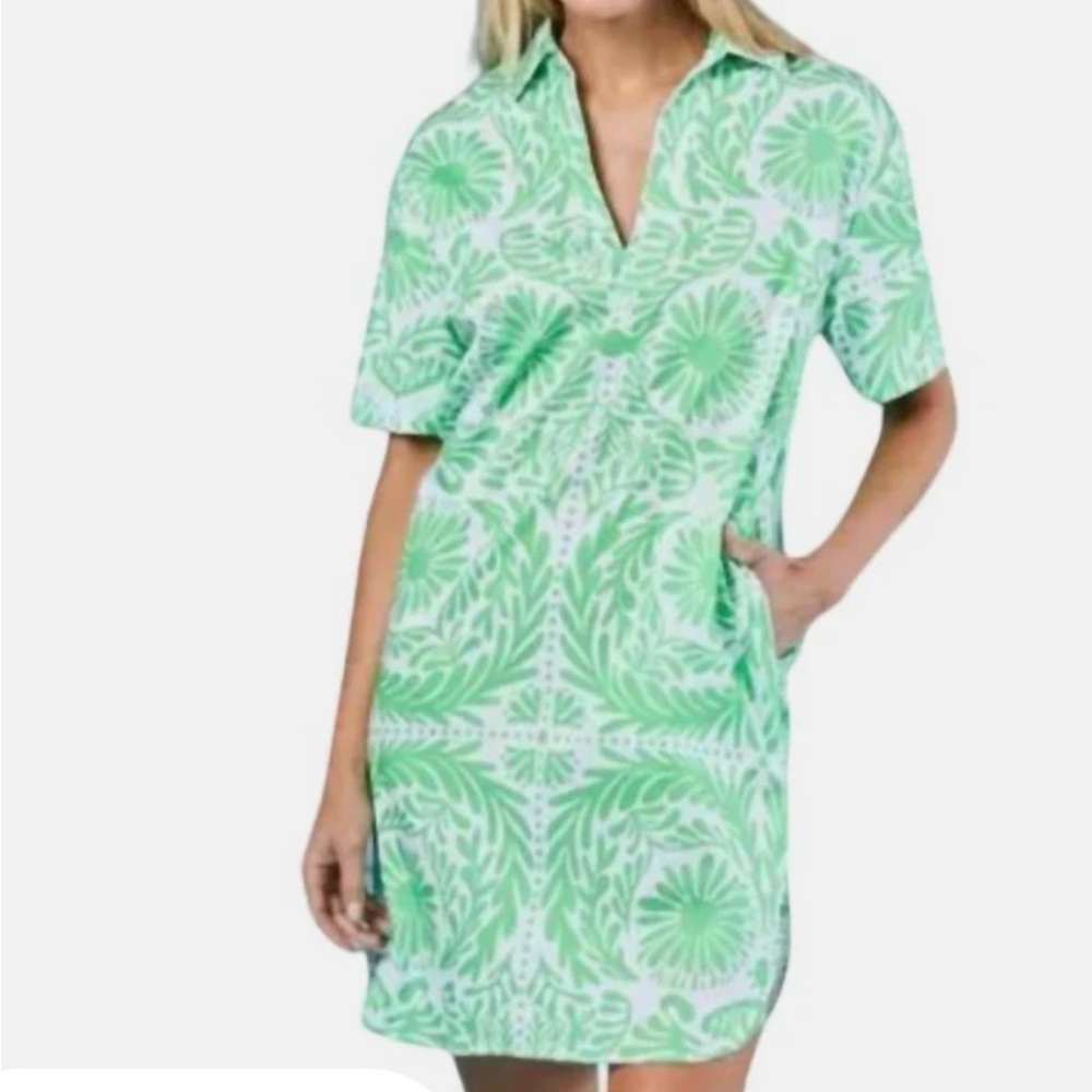 Sheridan French Rhodes Dress XL Meadown Jardin (green) summer beach resort